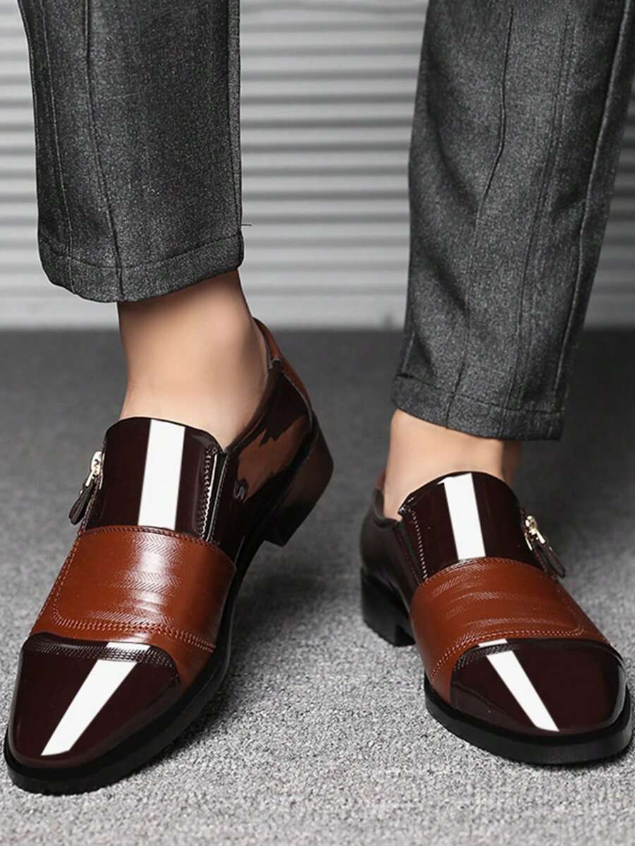 Textured Faux Leather Loafers
