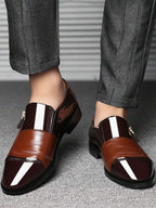 Textured Faux Leather Loafers