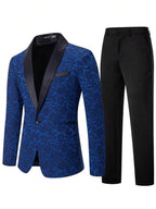 Jacquard Shawl Collar Suit