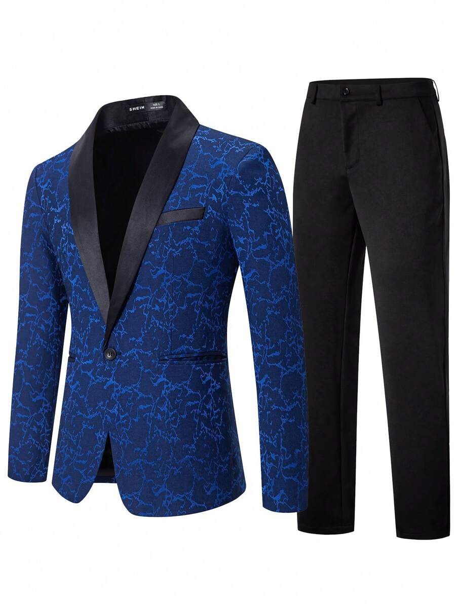 Jacquard Shawl Collar Suit