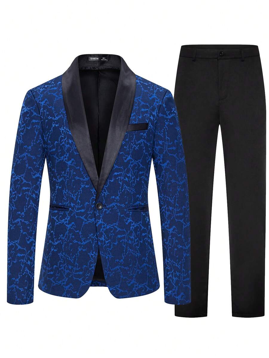 Jacquard Shawl Collar Suit