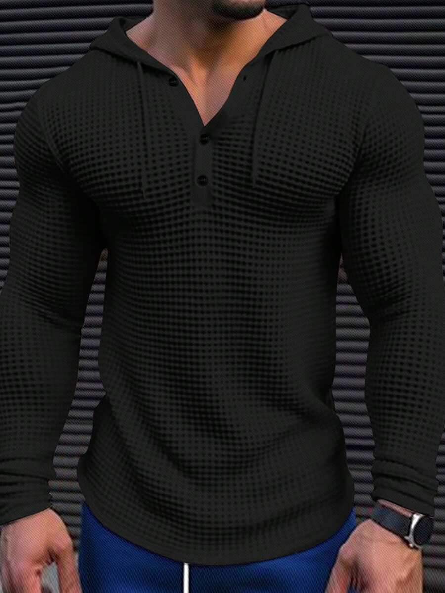 Waffle Knit Hooded Top
