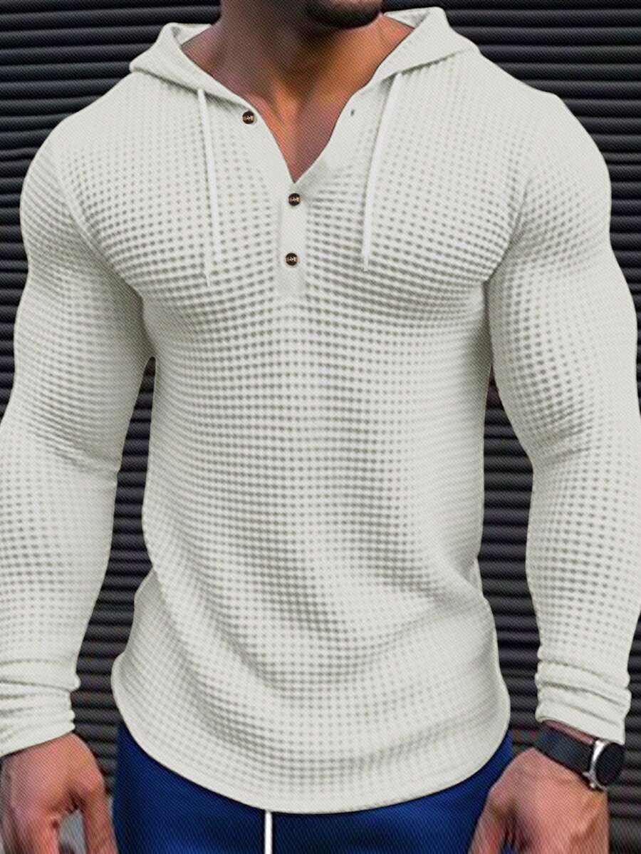 Waffle Knit Hooded Top