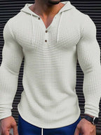 Waffle Knit Hooded Top