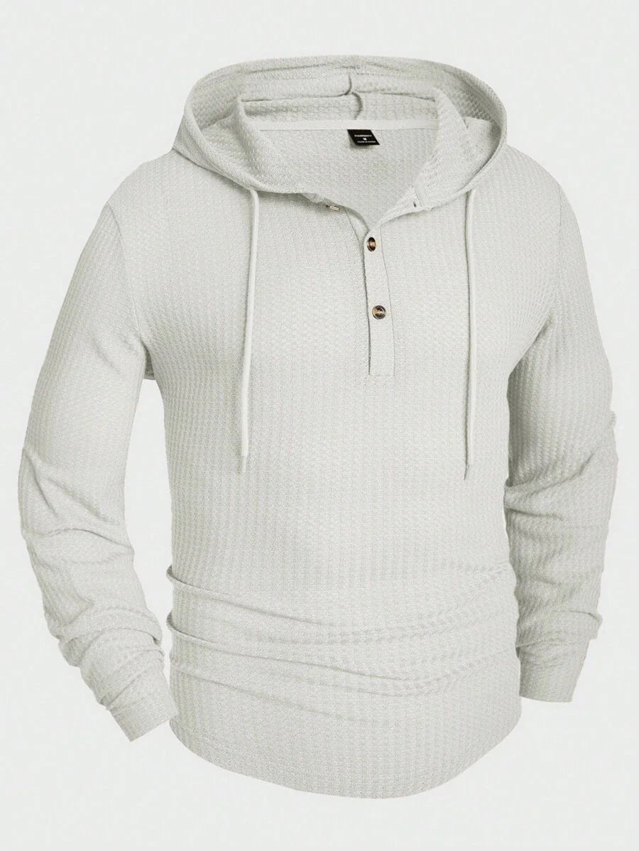 Waffle Knit Hooded Top