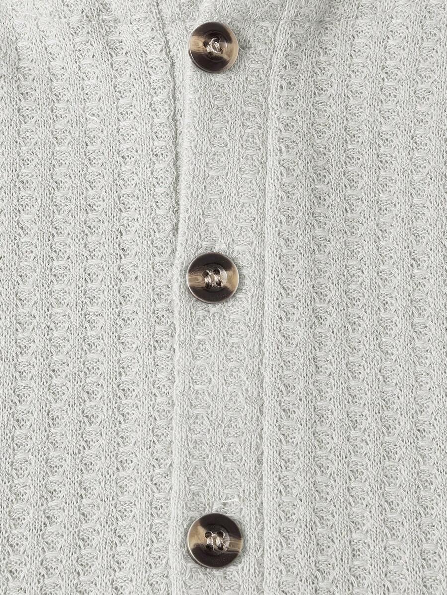 Waffle Knit Hooded Top