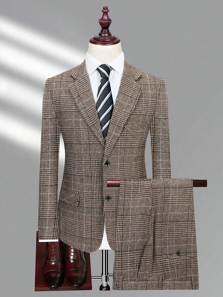 Checked Two-Piece Suit