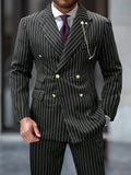 Striped Double-Breasted Suit