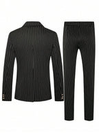 Striped Double-Breasted Suit
