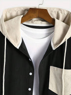 Corduroy Button-Up Hoodie