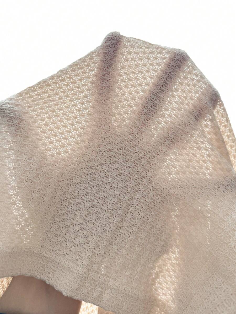 Waffle Knit Hooded Top