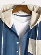 Corduroy Button-Up Hoodie