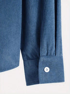 Corduroy Button-Up Hoodie