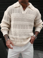 Dropped Seam Pointelle Knit Jumper