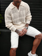 Dropped Seam Pointelle Knit Jumper