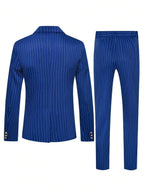 Striped Double-Breasted Suit