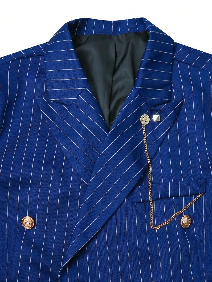 Striped Double-Breasted Suit