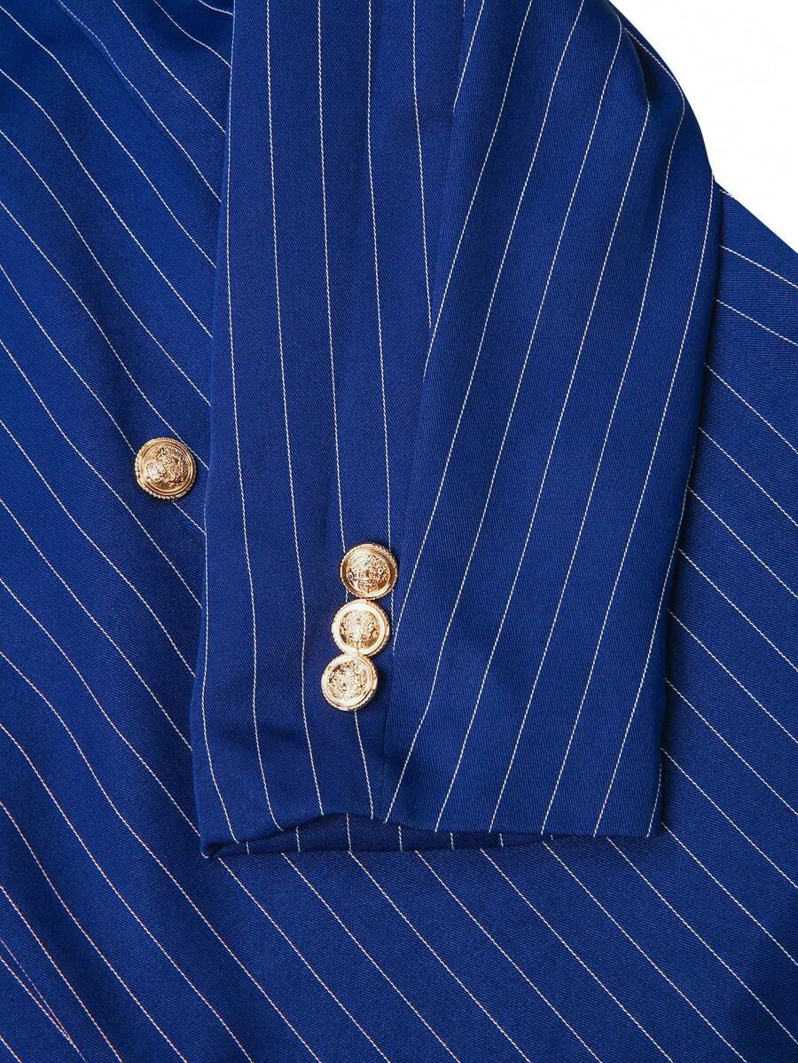 Striped Double-Breasted Suit