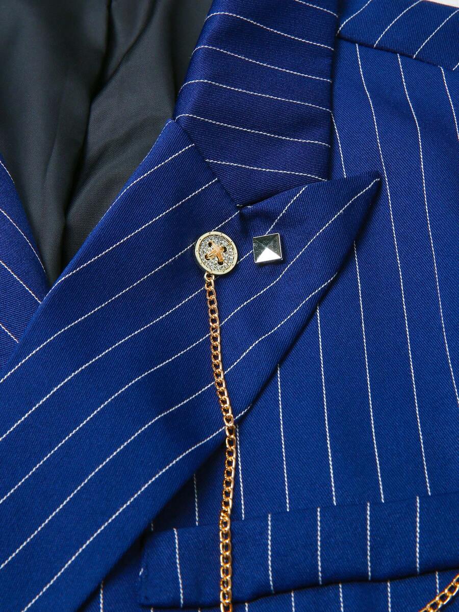 Striped Double-Breasted Suit
