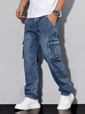 Wide Leg Washed Denim Jeans