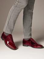 Embroidered Velvet Oxford Shoes