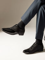 Embroidered Velvet Oxford Shoes