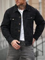 Washed Black Denim Jacket