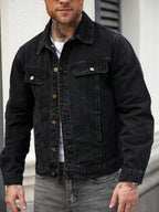 Washed Black Denim Jacket