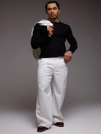 Waffle Knit Henley Long Sleeve