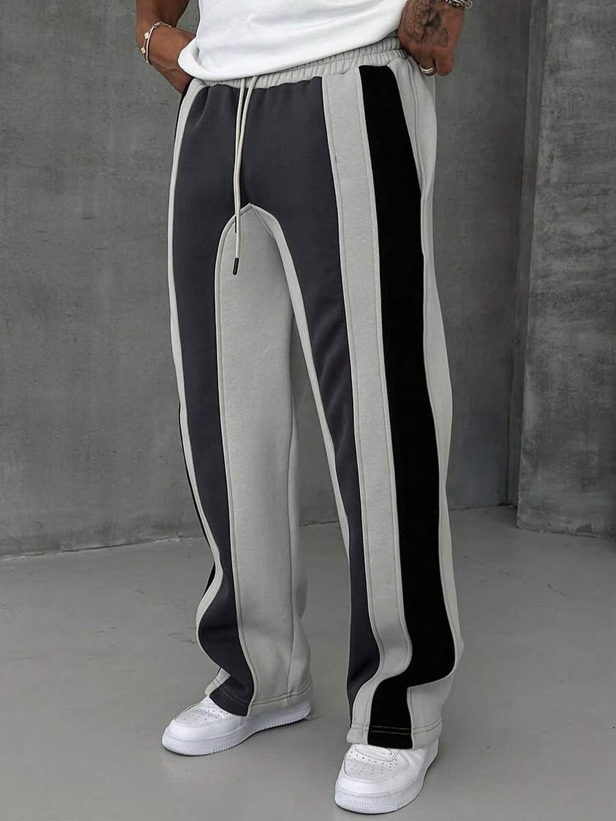 Patchwork Drawstring Joggers