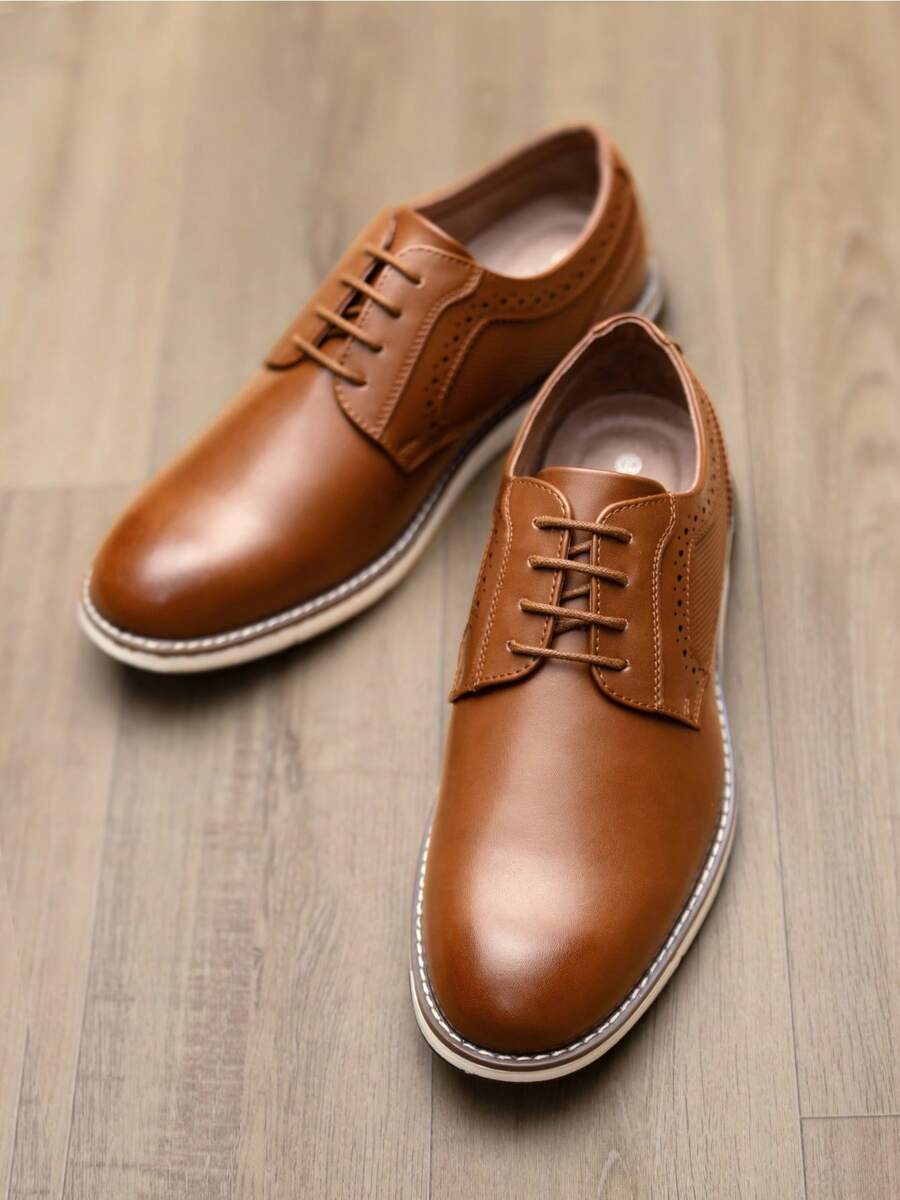 Plain Toe Derby Shoes
