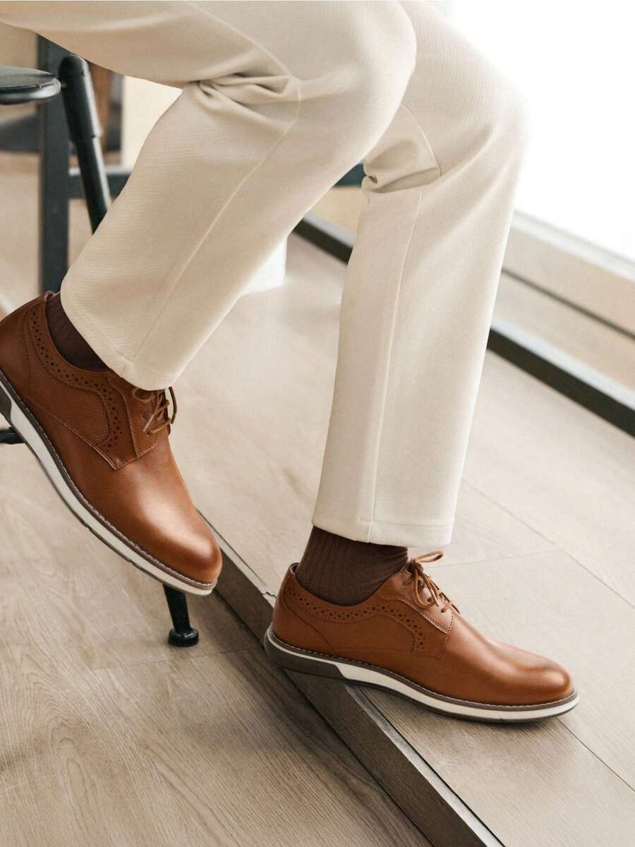 Plain Toe Derby Shoes