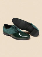 Embroidered Velvet Oxford Shoes