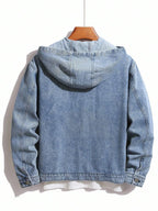 Hooded Denim Zip Jacket