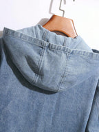 Hooded Denim Zip Jacket