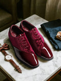 Embroidered Velvet Oxford Shoes