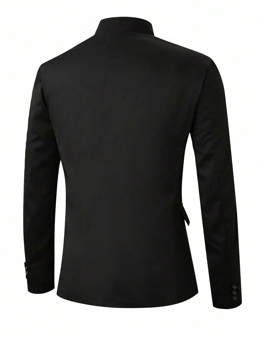 Stand Collar Minimal Blazer