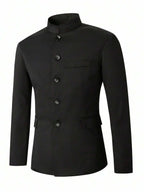 Stand Collar Minimal Blazer