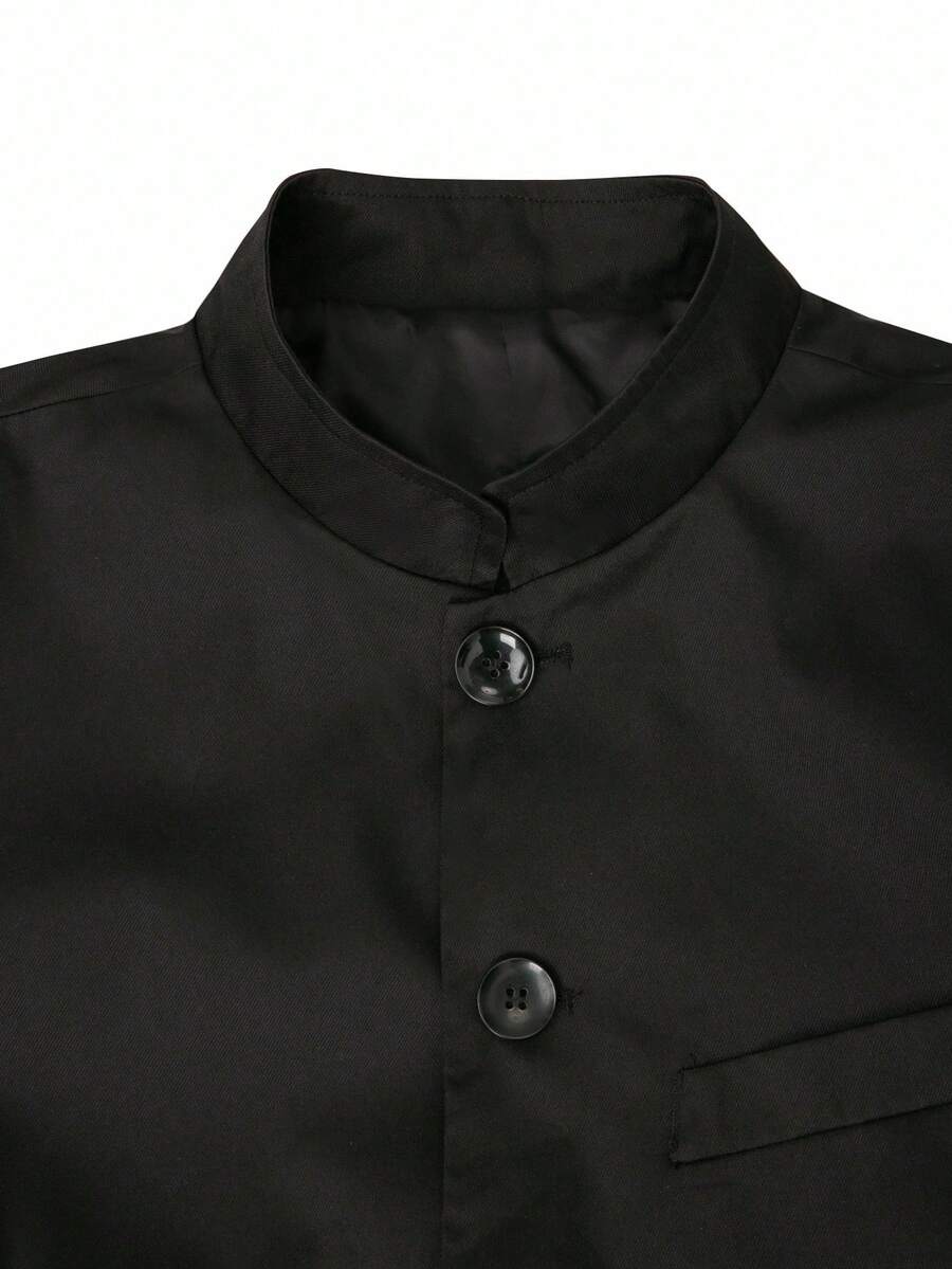 Stand Collar Minimal Blazer