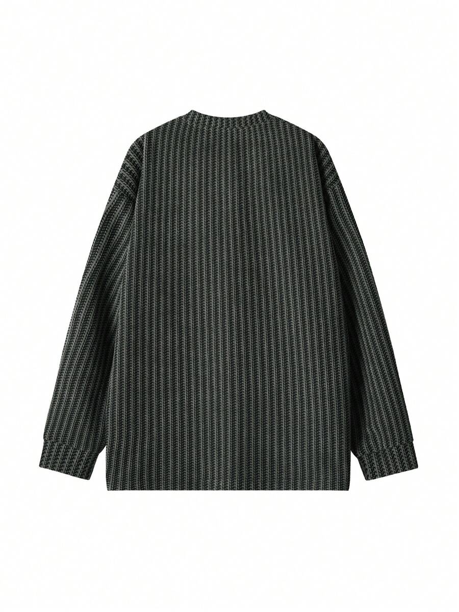 Herringbone Knit Long-Sleeve Top