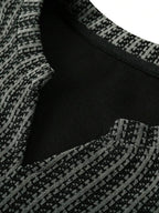 Herringbone Knit Long-Sleeve Top