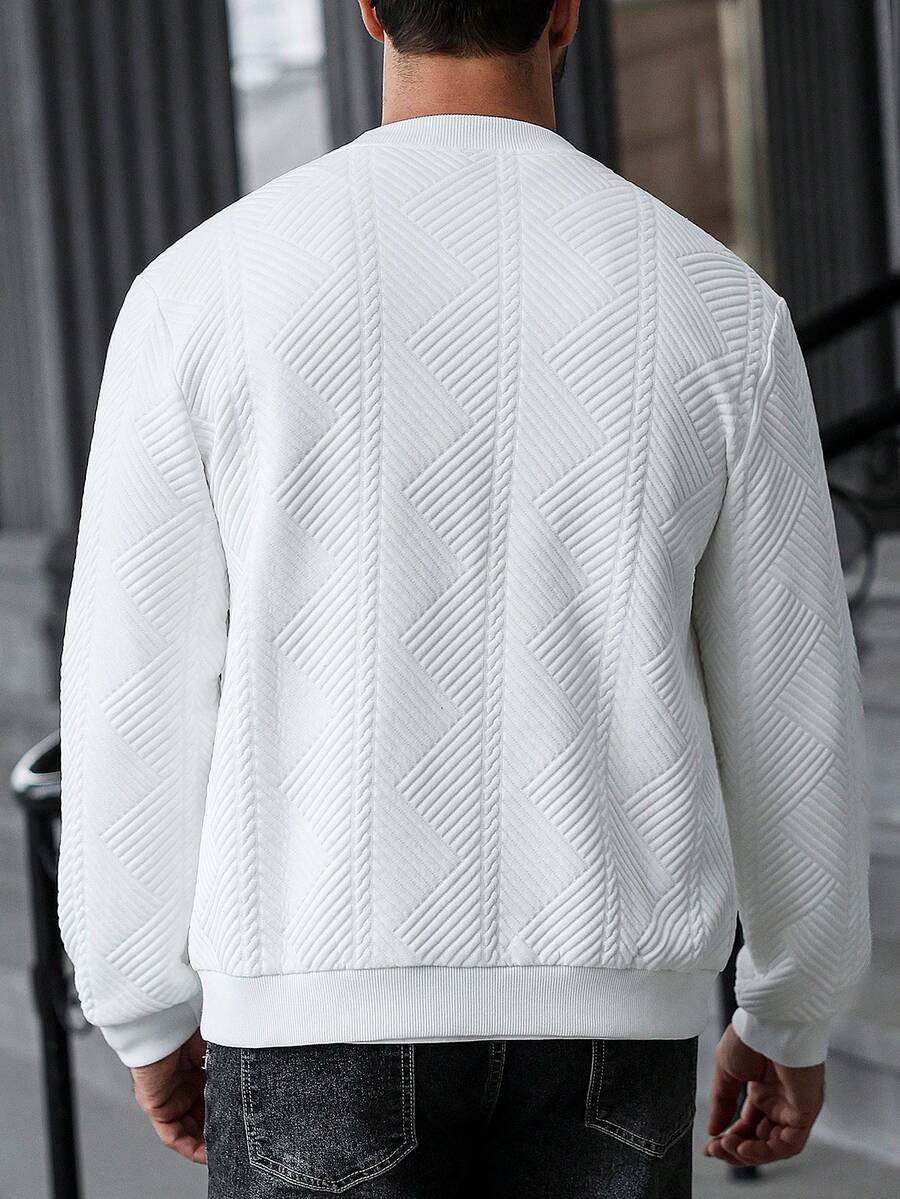 Textured Ribbed Bomber Jacket