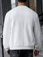 Textured Ribbed Bomber Jacket