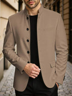 Stand Collar Minimal Blazer