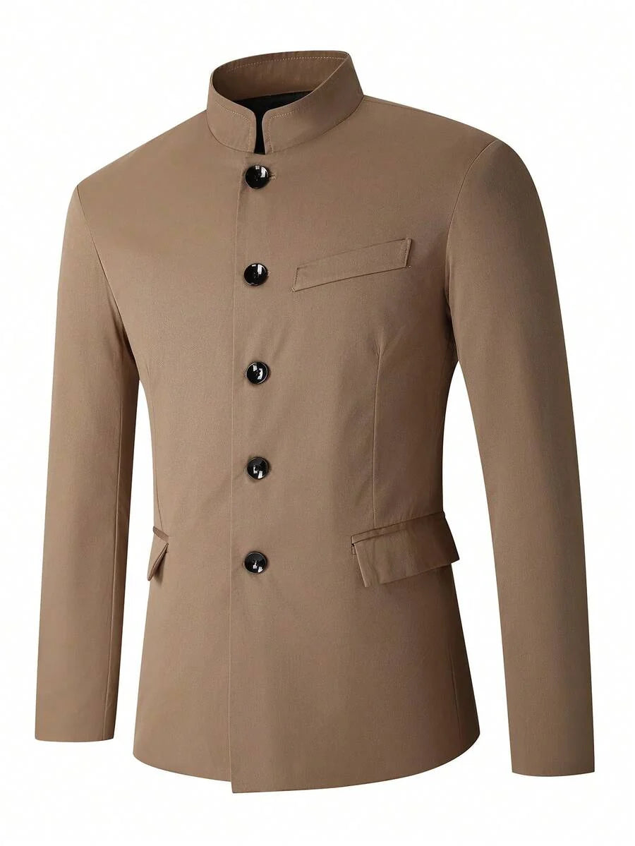 Stand Collar Minimal Blazer