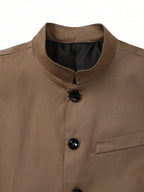 Stand Collar Minimal Blazer