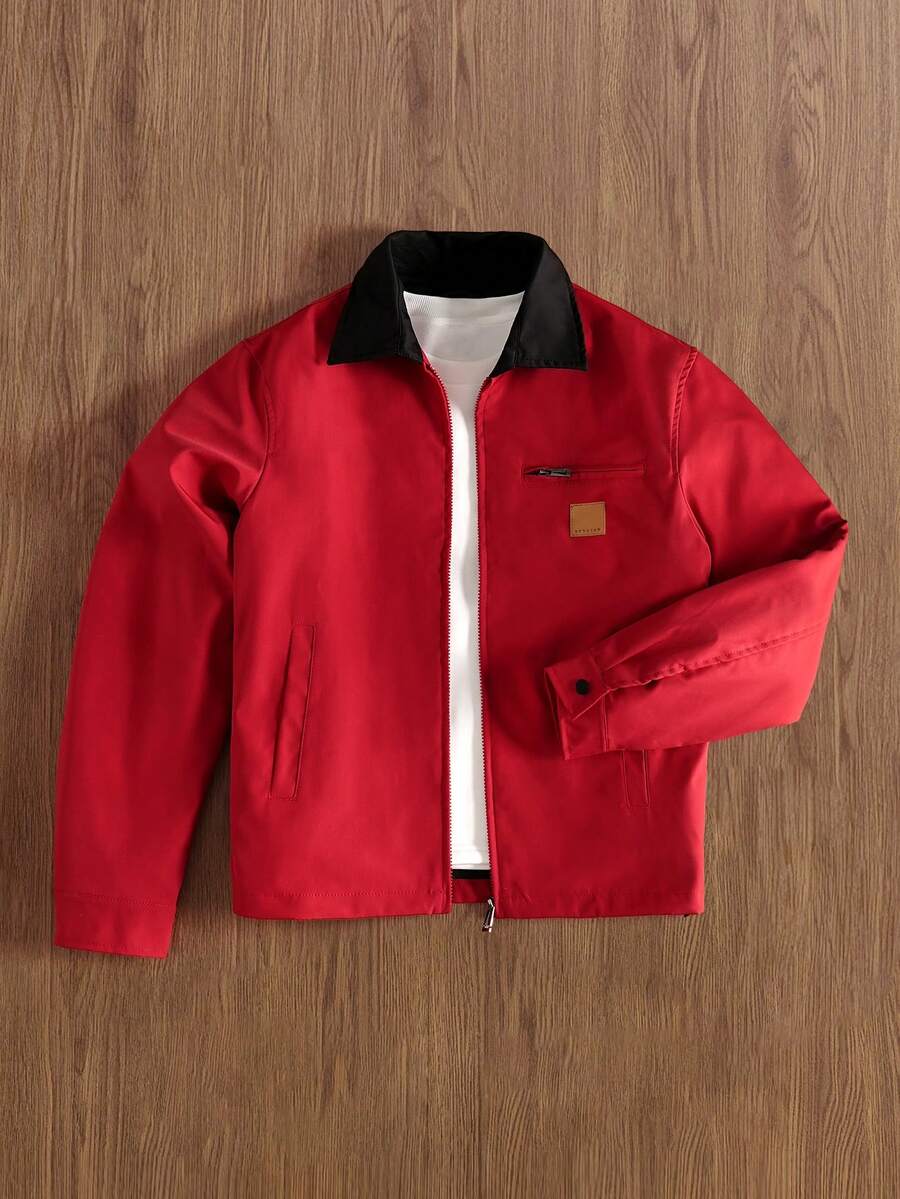 Loose Workwear Zip Windbreaker