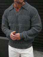 Dropped Seam Pointelle Knit Jumper