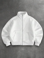 Stand Collar Zip Knit Jacket