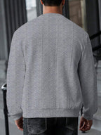 Textured Ribbed Bomber Jacket